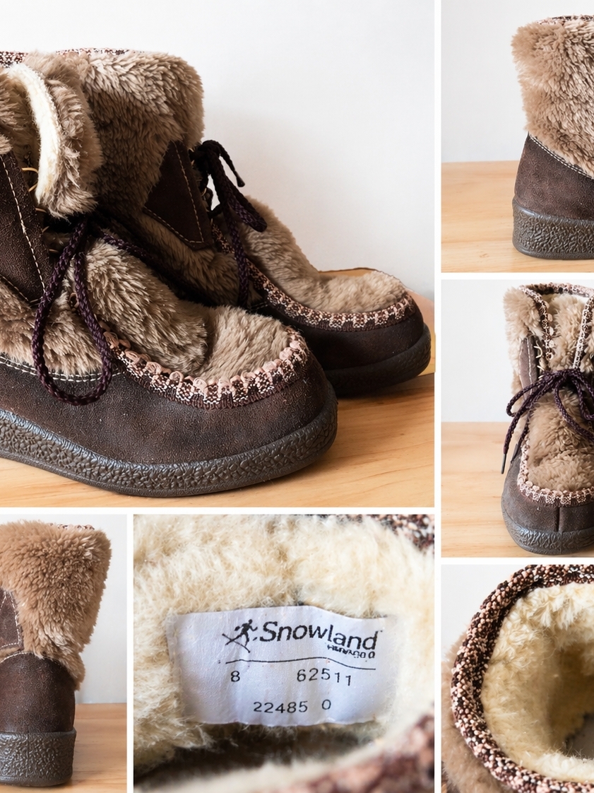 Snowland Faux Fur Winter Boots Brown Women’s Size 8
